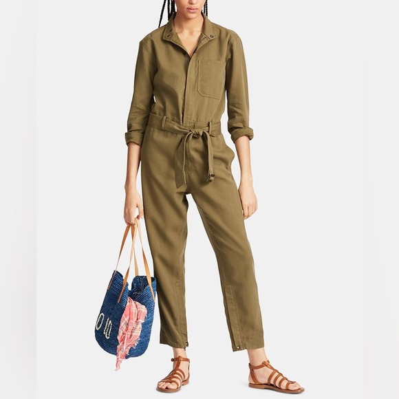 Green utility jumpsuit Polo, Ralph Lauren, size 10 - Picture 2 of 8